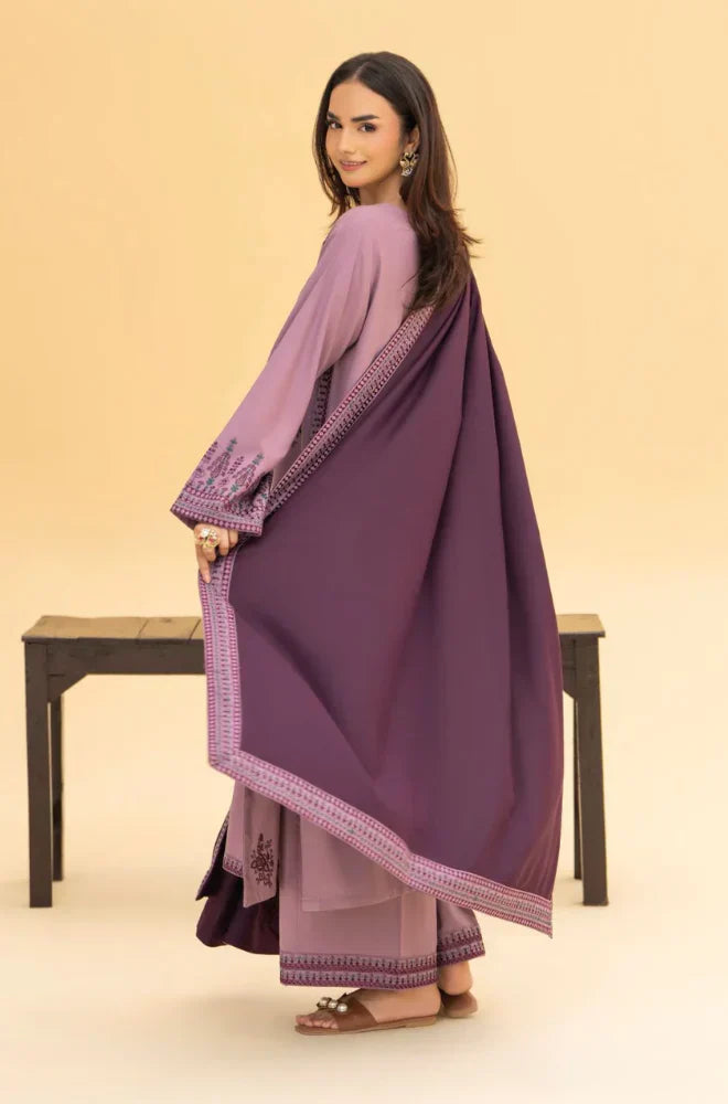 Izel - Winter 3PC Dhanak Embroidered Suit - HC33132