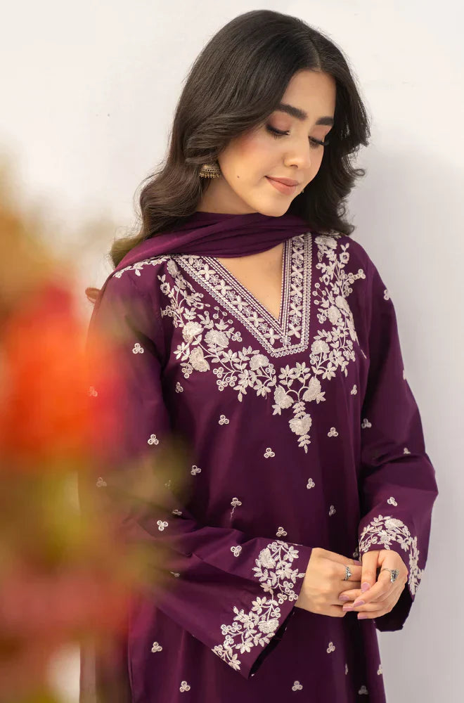 Dyot - Summer 3PC Lawn Embroidered Suit - HC1112