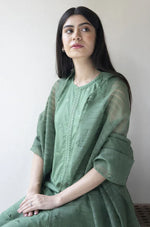 HC732-SUMMER 3PC Lawn Embroidered Shirt With Organza Embroidered Dupatta