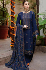 HC509-WINTER 3PC Embroidered Shirt With Heavy Embroidered Dhanak Shawl