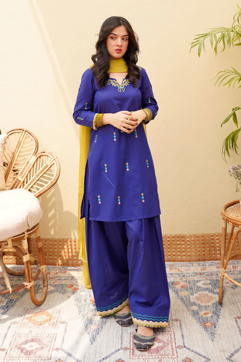 Dyot - Summer 3PC Lawn Embroidered Suit - HC1123