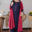 HC505-WINTER 3PC Dhanak suit with Embroidered Shawll