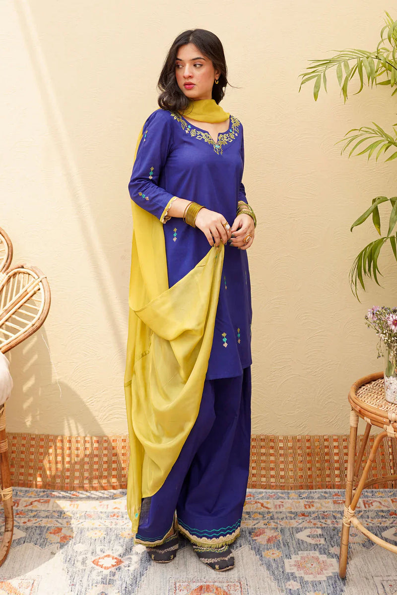 Dyot - Summer 3PC Lawn Embroidered Suit - HC1123