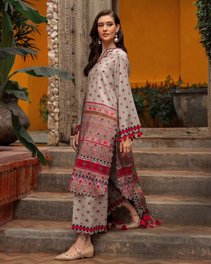 Charizma - Winter 3PC Karandi Digital Print Dress - HC3390