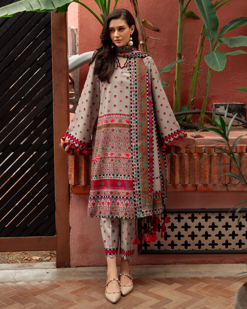 Charizma - Winter 3PC Karandi Digital Print Dress - HC3390
