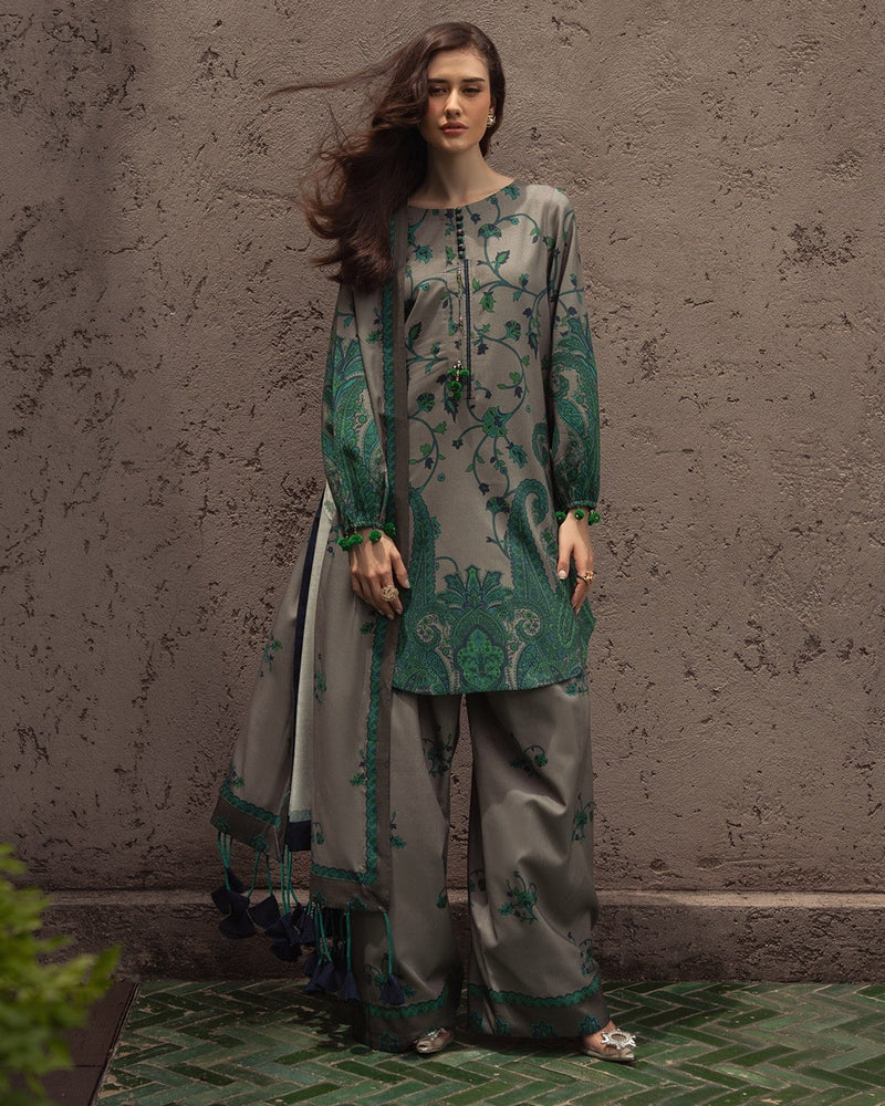 Charizma - Winter 3PC Karandi Digital Print Dress - HC3394