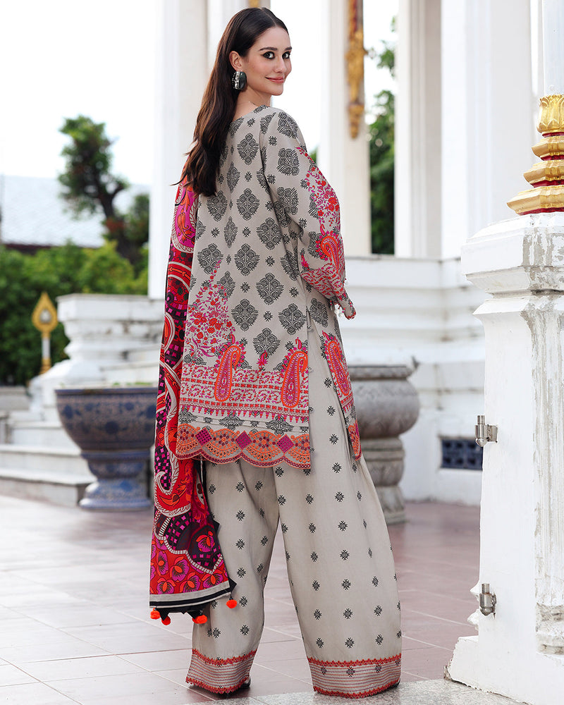 Charizma - Winter 3PC Karandi Digital Print Dress - HC33400