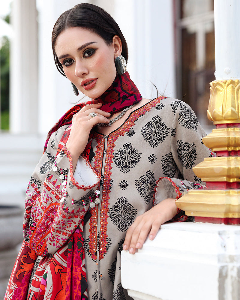 Charizma - Winter 3PC Karandi Digital Print Dress - HC33400