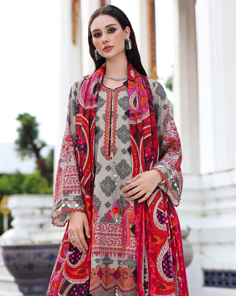Charizma - Winter 3PC Karandi Digital Print Dress - HC33400