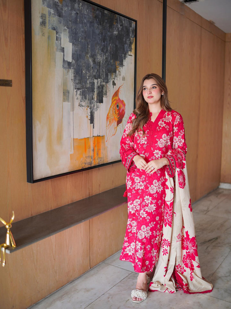 Sapphire - Winter 3PC Karandi Digital Print Dress -HC33416