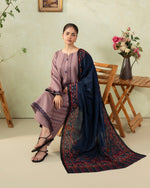 izel - Winter 3PC Dhanak Embroidered Suit -HC33106