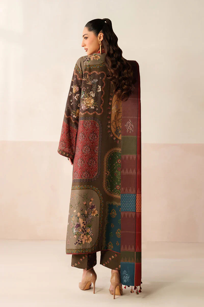 Baroque - Winter 3PC Karandi Digital Print Dress -HC33412