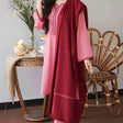 HC502-WINTER 3PC Dhanak suit with Embroidered Shawll