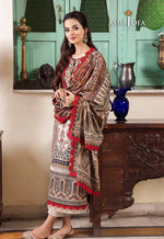 Asim Jofa - Winter 3PC Karandi Digital Print Dress - HC33114