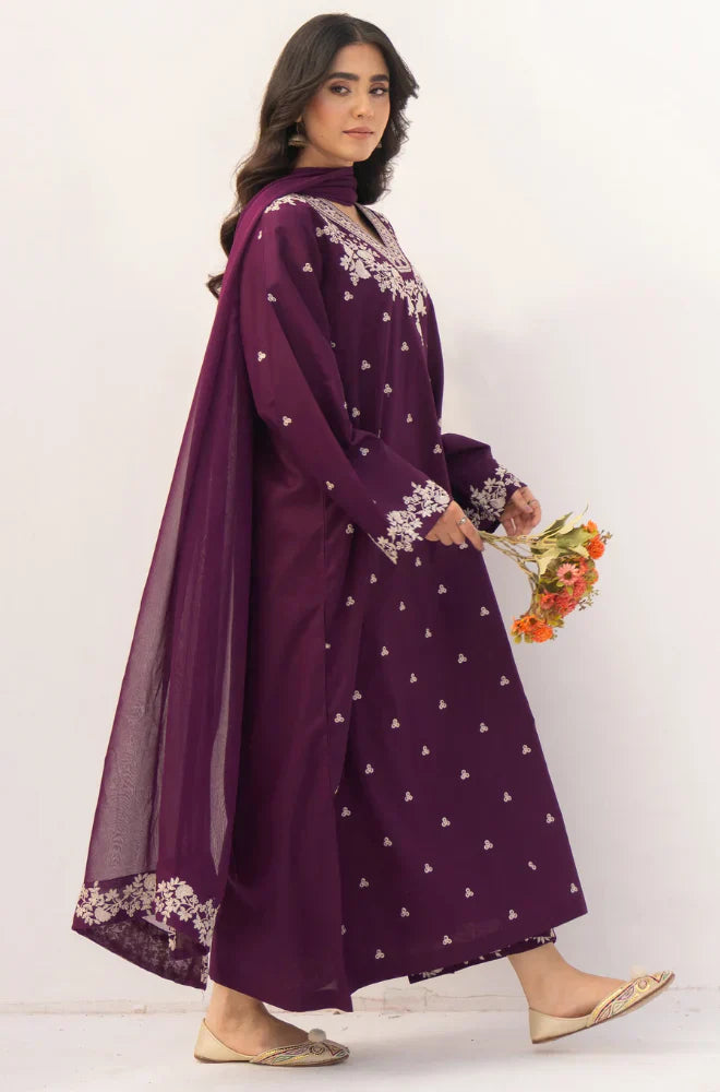 Dyot - Summer 3PC Lawn Embroidered Suit - HC1112