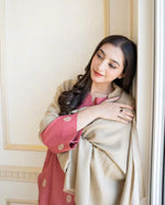 HC611-WINTER 3PC Dhanak suit with Dhanak Shawll