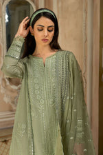 SbBN244-SOBIA NAZIR EMBROIDERED 3PC LAWN DRESS WITH Embroidered Organza Dopata