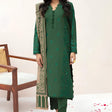 HC553-WINTER 3PC Dhannak Embroidered suit with Printed Shawll