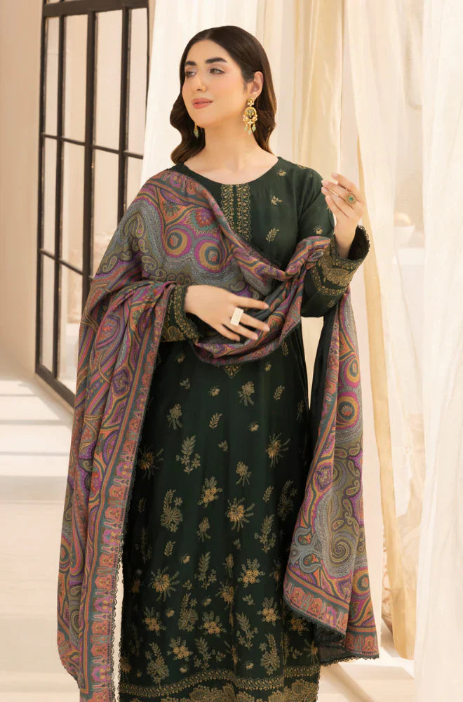 Mohagni - Winter 3PC Dhanak Embroidered Suit - HC3380