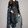 HC213-Bareeze 3PC Lawn Front Full Embroidered Back Bazo Embroidered Bember Dupatta