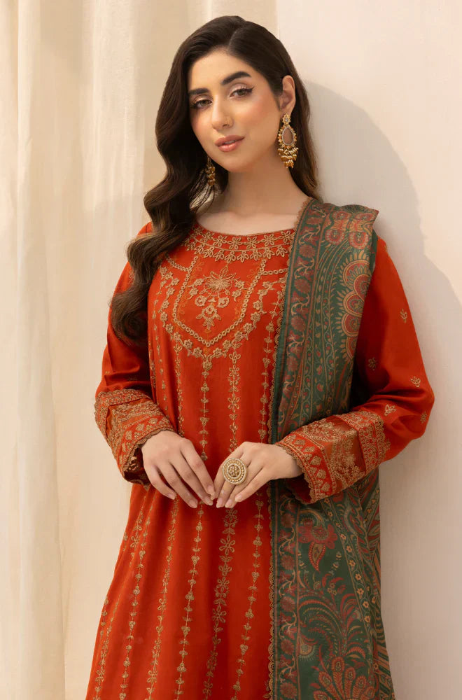 Mohagni  - Winter 3PC Dhanak Embroidered Suit - HC3364