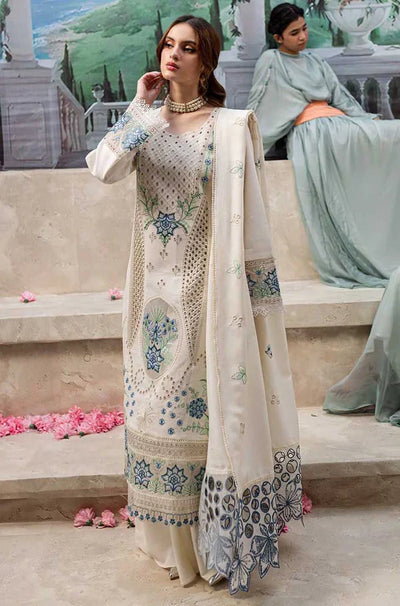 QalamKar - 3PC Lawn ChickenKari Embroidered Suit-HC1074