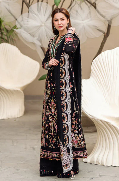 HC1033 - Qalamkar - 3PC Lawn Embroidered Suit - SA0101