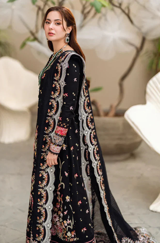HC1033 - Qalamkar - 3PC Lawn Embroidered Suit - SA0101