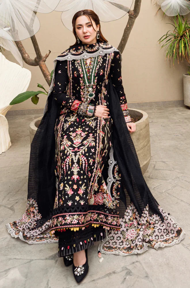 HC1033 - Qalamkar - 3PC Lawn Embroidered Suit - SA0101