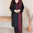 HC628-WINTER 3PC Dhannak Embroidered suit with Printed Shawll