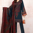 HC582-Winter 3PC Khaddar Embroidered Suit with Printed Wool Shawll