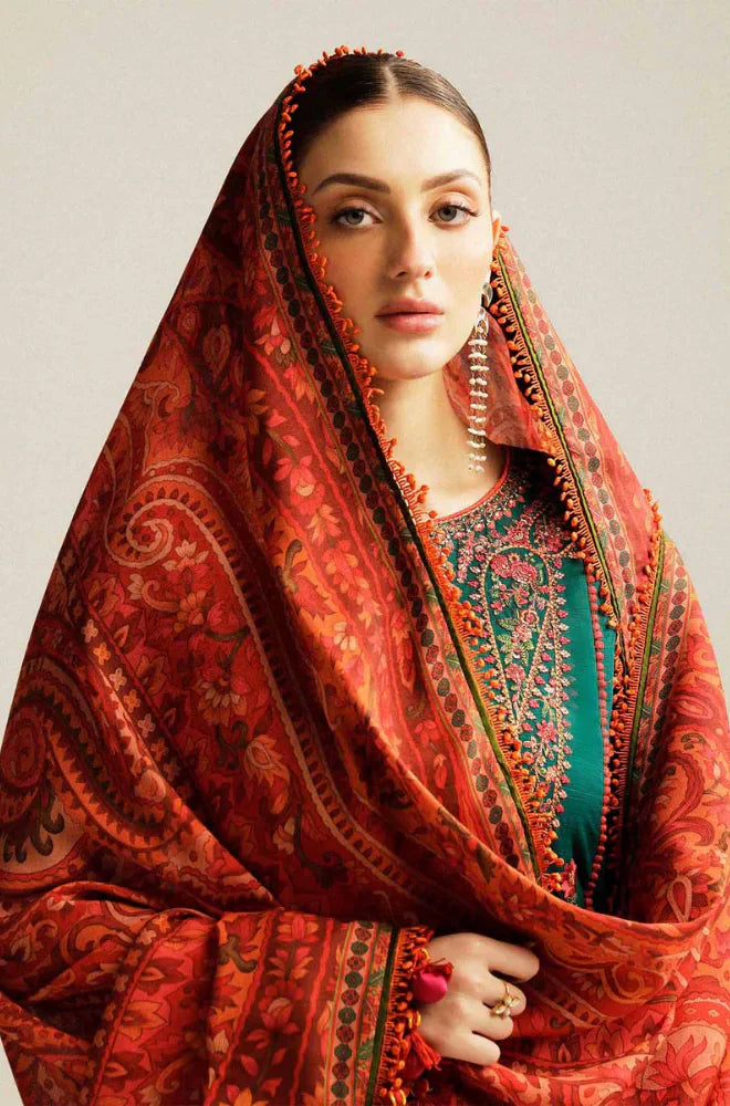 HC994 - Hussain Rehar 3 Piece Embroidered Lawn Suit