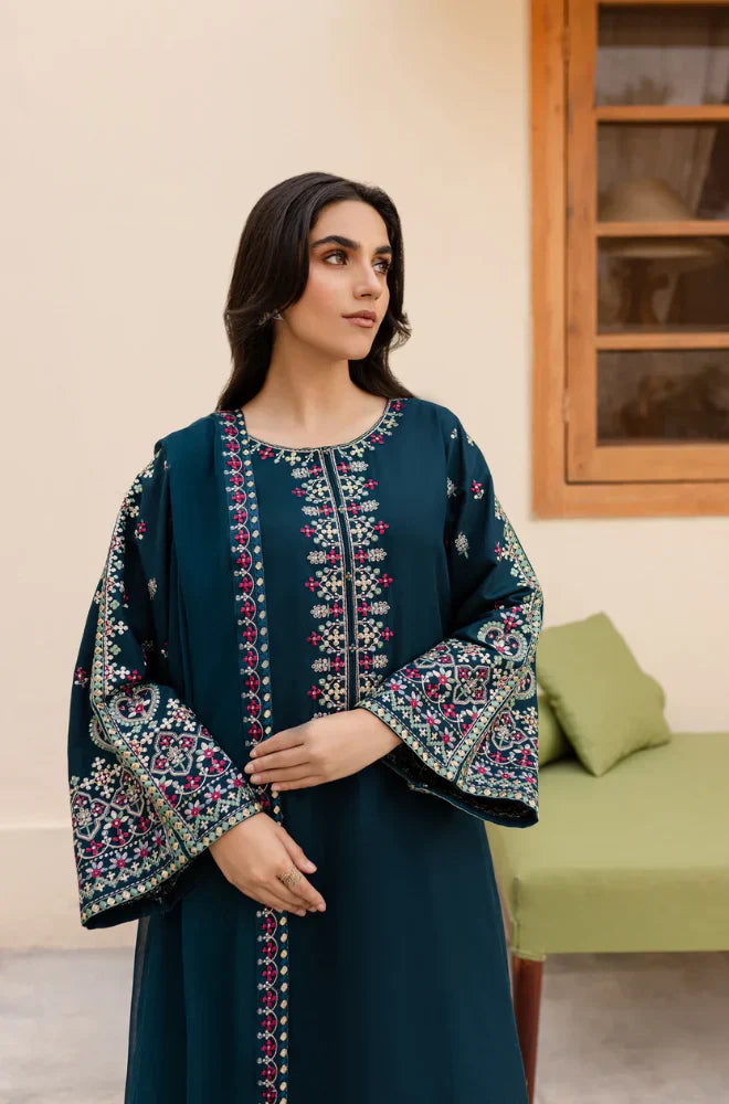 HC111 - Sapphire 3PC Lawn Embroidered Suit