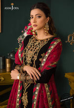 Asim jofa Embroidered Velvet 3piece suit - HC2013
