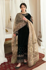 Baroque Embroidered Velvet 3piece suit - HC2014