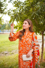 Aneelas - Summer 3PC Lawn Digital Print Dress - HC1106