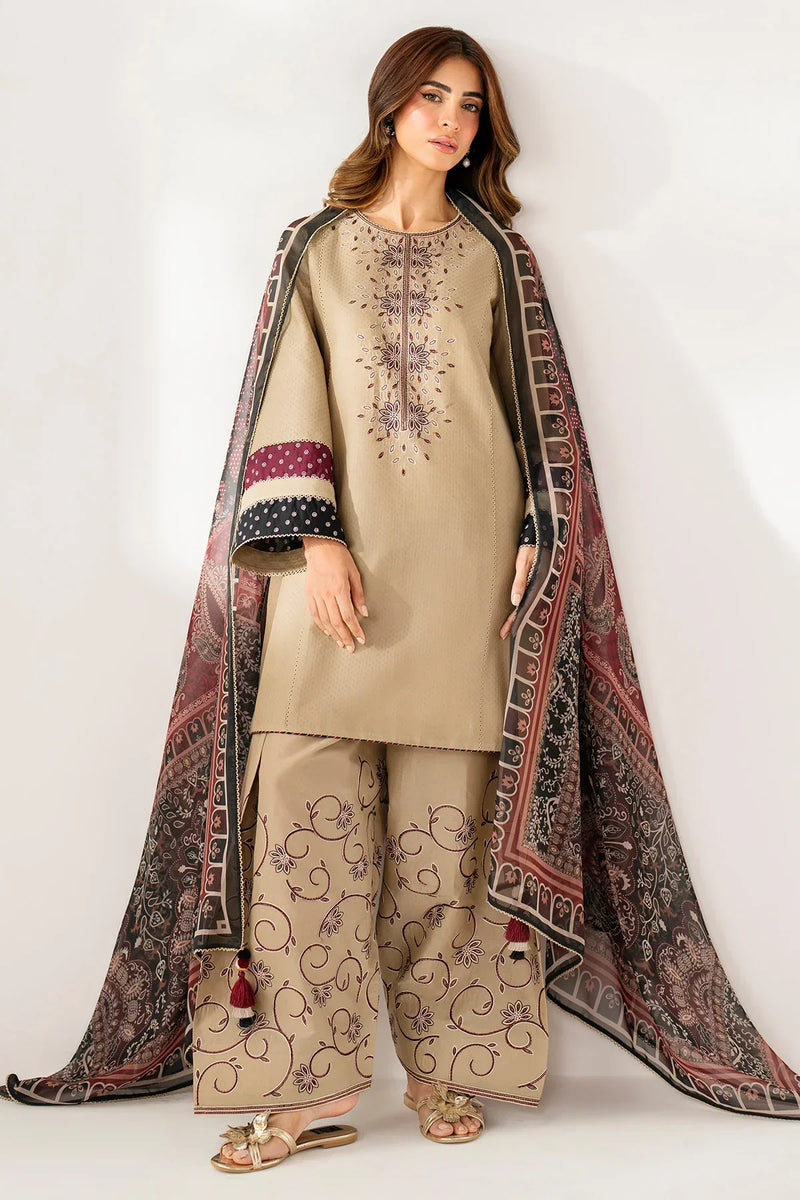 Jazmin - Winter 3PC Dhanak Embroidered Suit - HC3361
