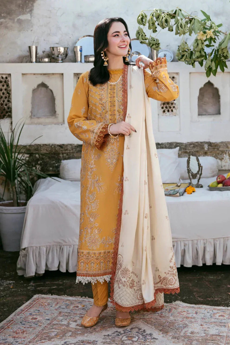 Florent - Winter 3PC Dhanak Embroidered Suit - HC3346