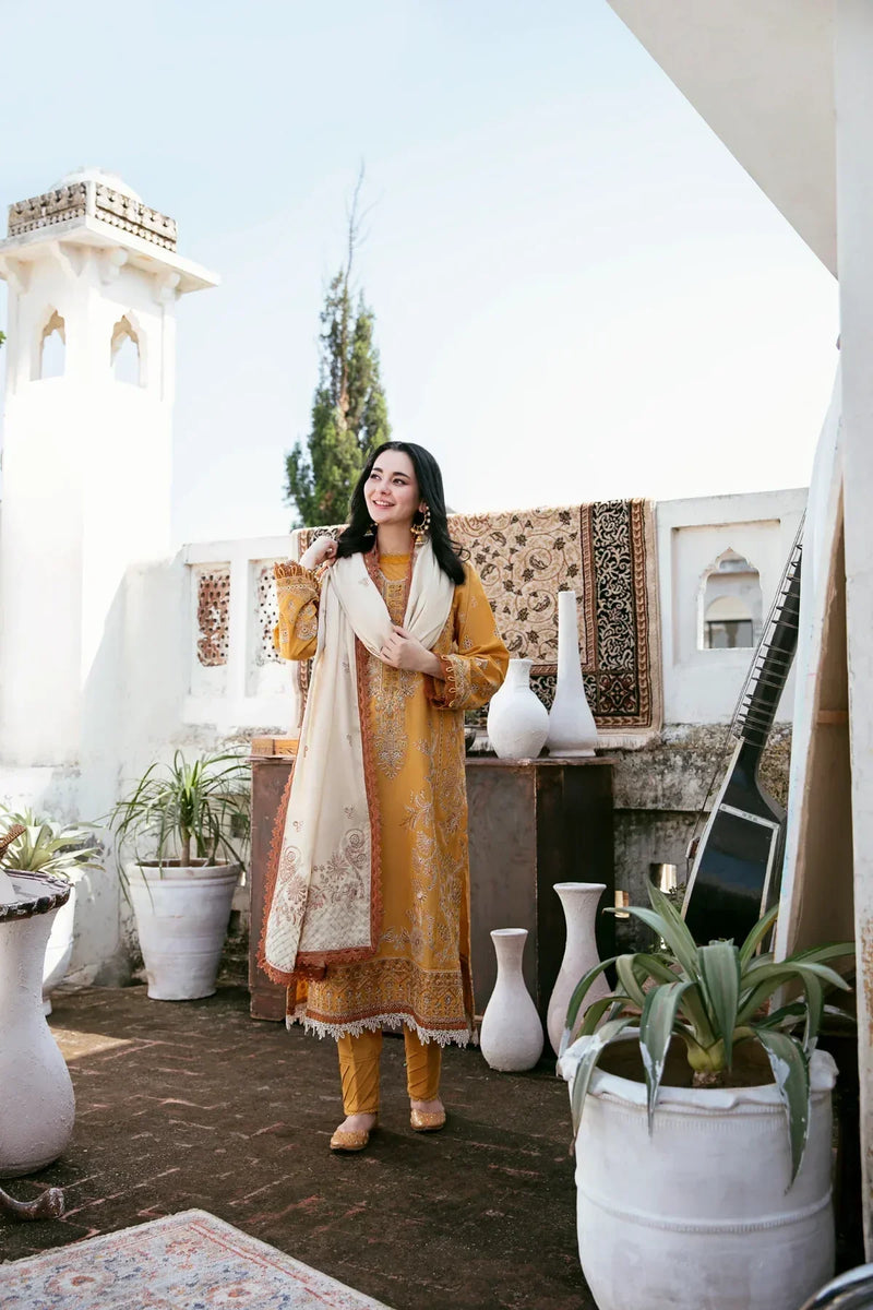 Florent - Winter 3PC Dhanak Embroidered Suit - HC3346