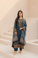 Mohagni - Winter 3PC Dhanak Embroidered Suit - HC3341