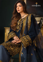Asim Jofa -  Embroidered Velvet 3piece suit -HC2028
