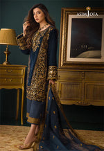 Asim Jofa -  Embroidered Velvet 3piece suit -HC2028