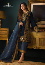 Asim Jofa -  Embroidered Velvet 3piece suit -HC2028