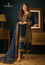 Asim Jofa -  Embroidered Velvet 3piece suit -HC2028