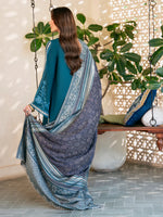 izel - Winter 3PC Dhanak Embroidered Suit - HC33104