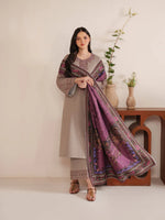 Jazmin - Winter 3PC Dhanak Embroidered Suit - HC3309