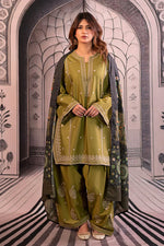 Urge - Winter 3PC Dhanak Embroidered Suit - HC3344