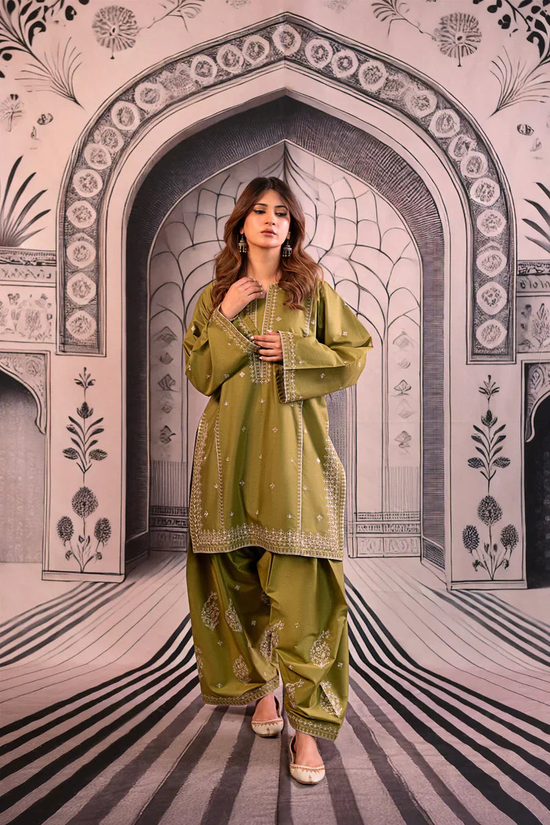 Urge - Winter 3PC Dhanak Embroidered Suit - HC3344