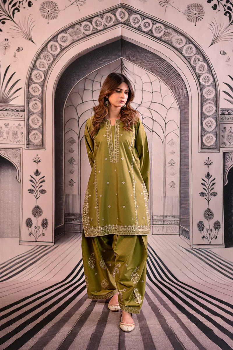 Urge - Winter 3PC Dhanak Embroidered Suit - HC3344