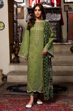 izel - Winter 3PC Dhanak Embroidered Suit - HC33110